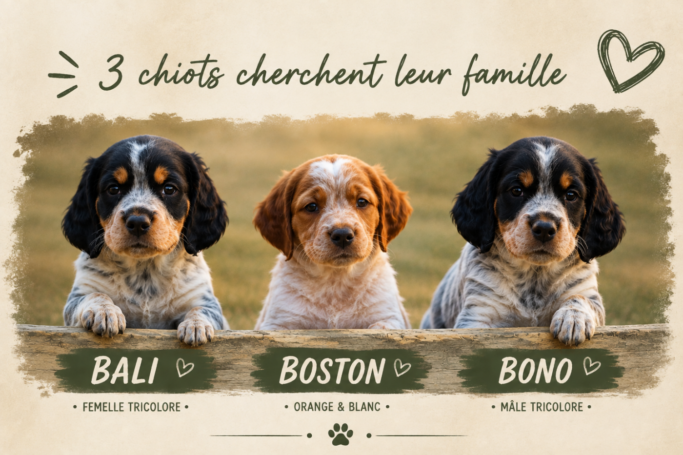 3 chiots disponibles